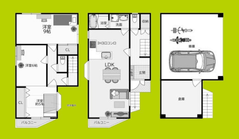 西淀川区中島1丁目戸建 間取り