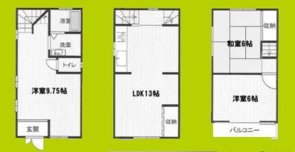 西成区鶴見橋三丁目民泊 間取り