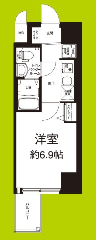 エグゼ大阪CITYルーエ 間取り