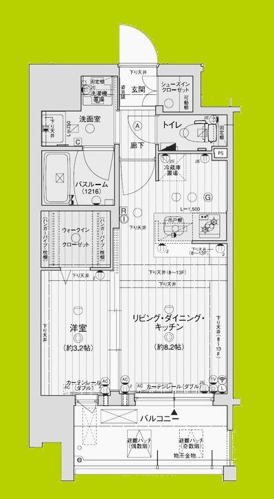 レオンコンフォート九条アルバ 間取り図