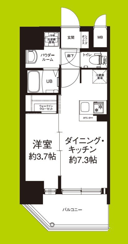エグゼ大阪CITYルーエ 間取り