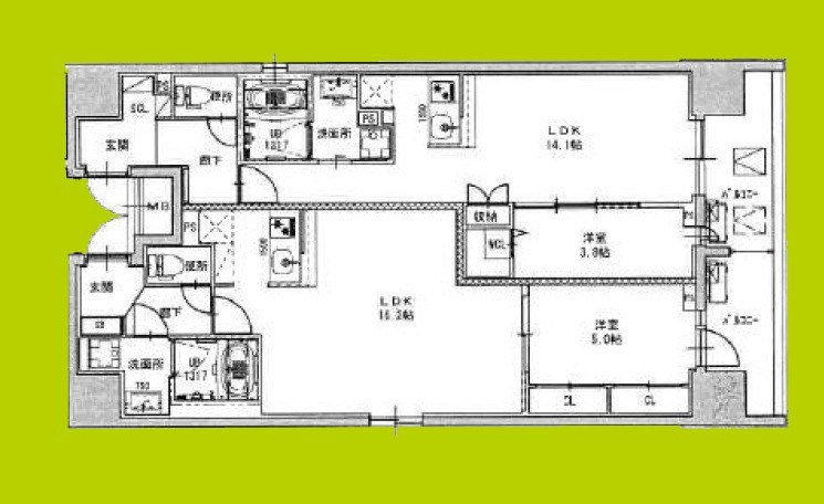 Park Lane Kujo 間取り図