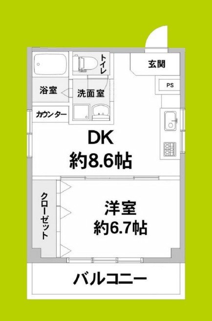 朝日プラザ岸里第二 間取り