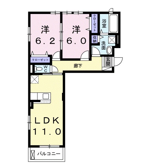 シャルール　メゾン　Ⅱ 間取り