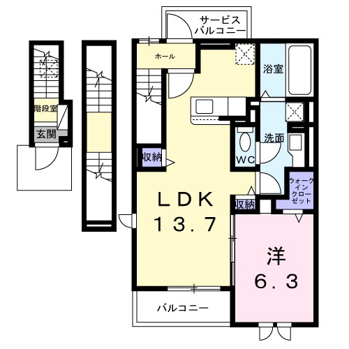 ソレイユ 間取り図