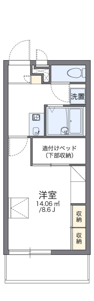 レオパレスＭｓ　ＳＫＹ　寺方錦 間取り