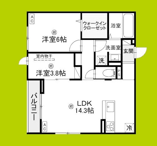 D-ROOM瓜破NOTRTH 間取り