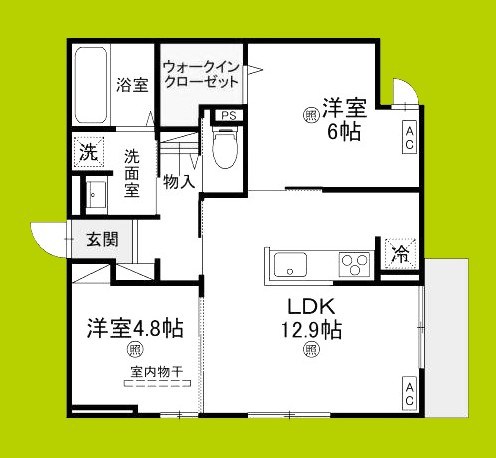 D-ROOM瓜破NOTRTH 間取り
