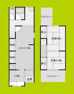 鶴見区安田テラスハウス 間取り