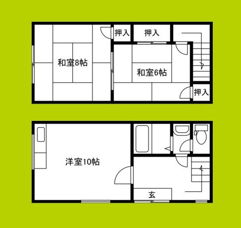 南江口３-8-3貸家 間取り