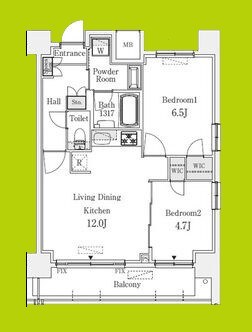 京町堀ビューアパートメント 間取り