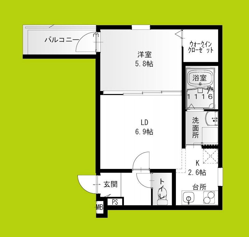 フジパレス鳳中町Ⅴ番館 間取り