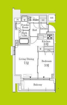 京町堀ビューアパートメント 間取り