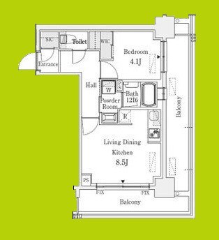 京町堀ビューアパートメント 間取り