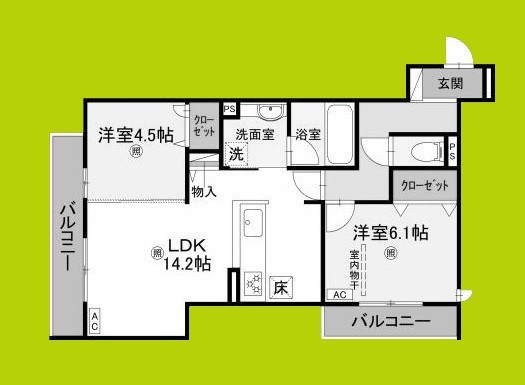 D-residence荘園A 間取り