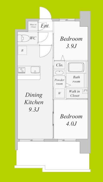 セレニテフラン谷町四丁目アリエ 間取り