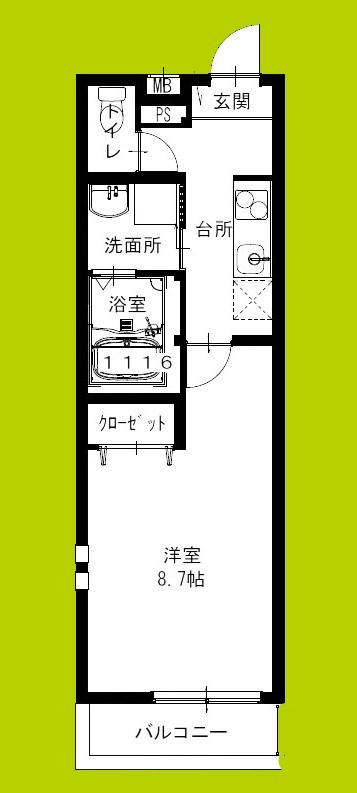 フジパレス尼崎東難波Ⅲ番館 間取り
