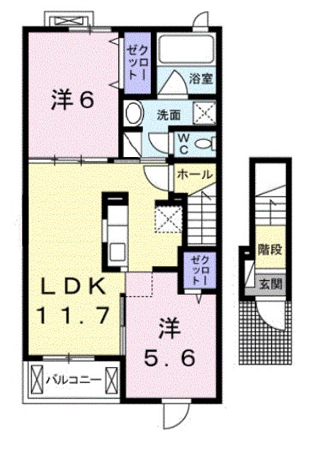 ショコラ　ベル 間取り