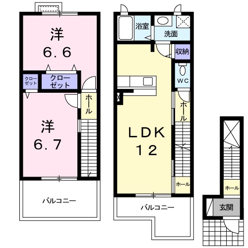 オーヴェスト２号館 間取り