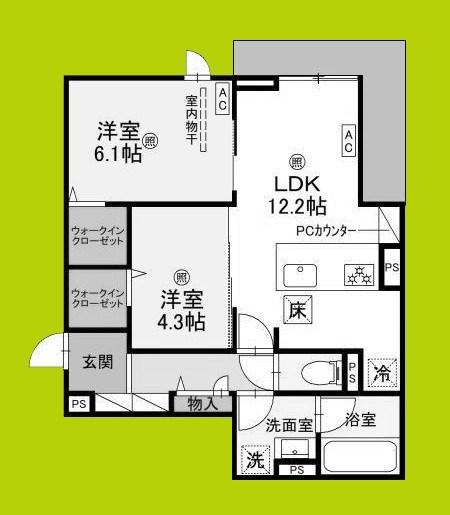 クレスト平野南 間取り