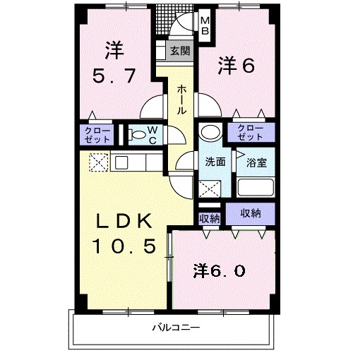 リヴィエール・桜 間取り