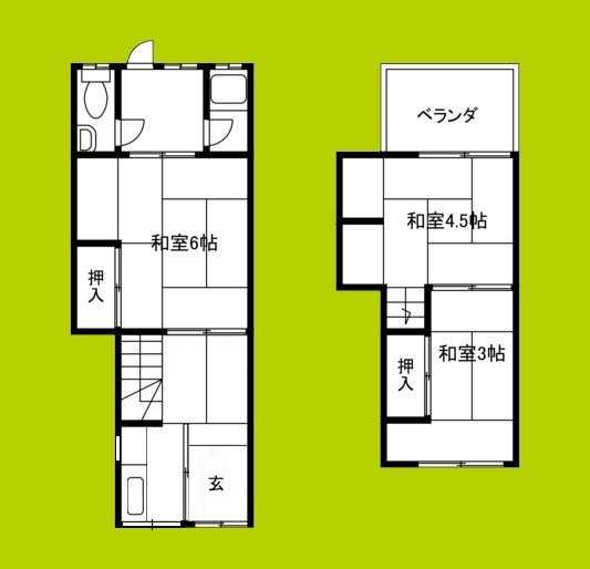 山坂５丁目貸家　 間取り