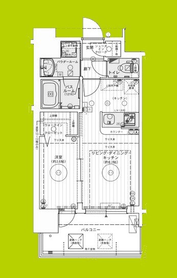エステムコート難波WEST-SIDEⅧエクシーナ 間取り