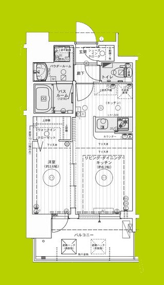 エステムコート難波WEST-SIDEⅧエクシーナ 間取り