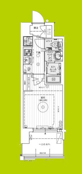 エステムコート難波WEST-SIDEⅧエクシーナ 間取り
