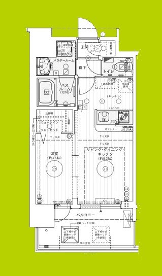 エステムコート難波WEST-SIDEⅧエクシーナ 間取り