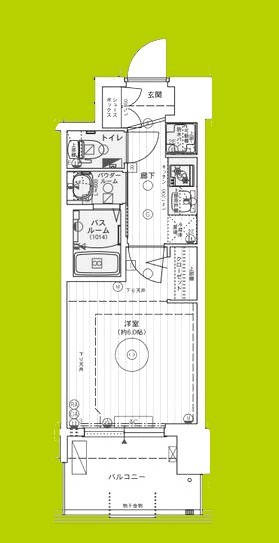 エステムコート難波WEST-SIDEⅧエクシーナ 間取り