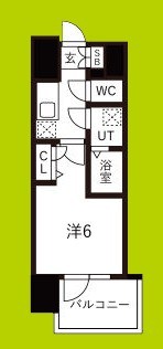 レジュールアッシュOSAKA　GATEWAY 間取り図