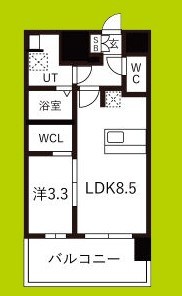 レジュールアッシュOSAKA　GATEWAY 間取り