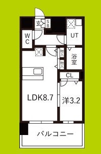 レジュールアッシュOSAKA　GATEWAY 間取り
