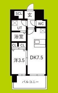 レジュールアッシュOSAKA　GATEWAY 間取り