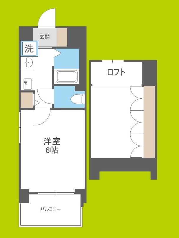 エステムコート梅田茶屋町デュアルスペース 間取り