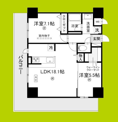 D-ROOM帝塚山 間取り