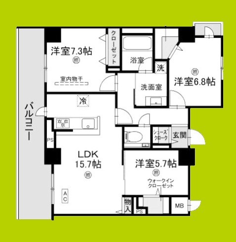 D-ROOM帝塚山 間取り