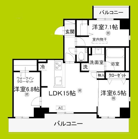 D-ROOM帝塚山 間取り