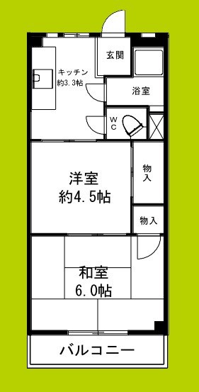 二条通住宅　1号棟 間取り