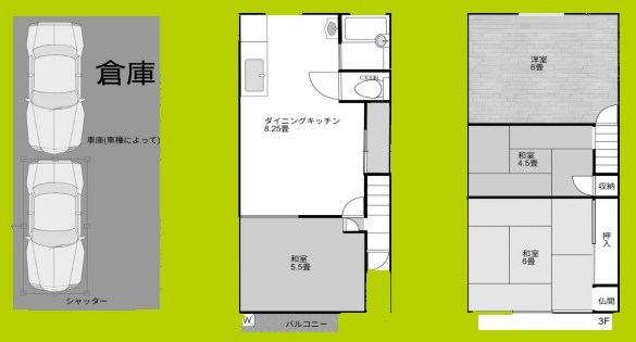 関目1丁目貸家 間取り