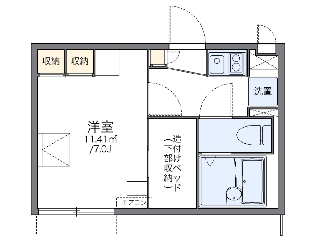レオパレスプログレ　エヌベータ 間取り