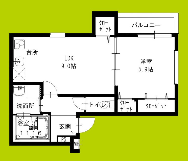 フジパレス大和田Ⅲ番館 間取り