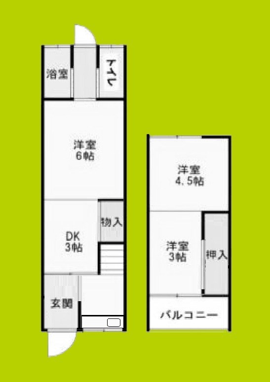 苅田９丁目貸家 間取り