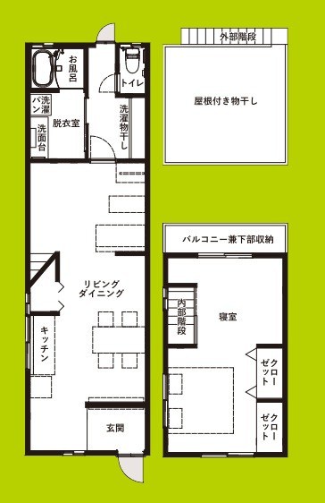 大阪市都島区大東町2丁目リノベテラスハウス 間取り