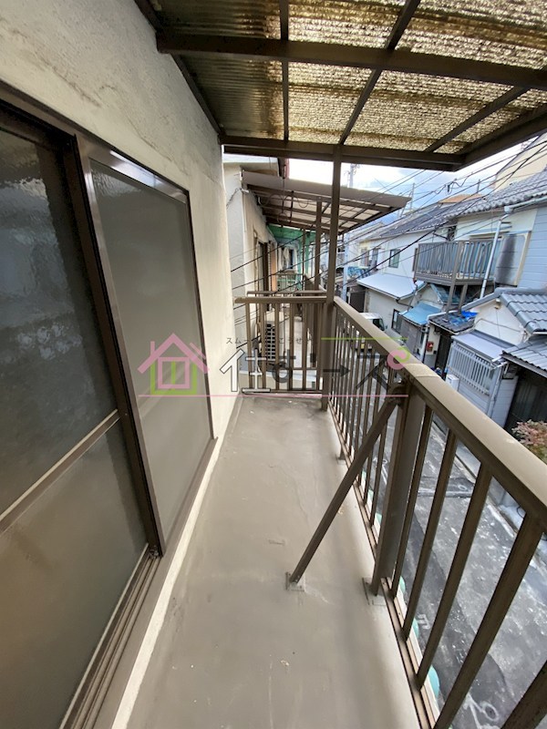 東住吉区住道矢田1丁目貸家 ベランダ