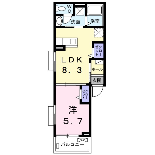 カーサ・ヴェルデ　梶 間取り