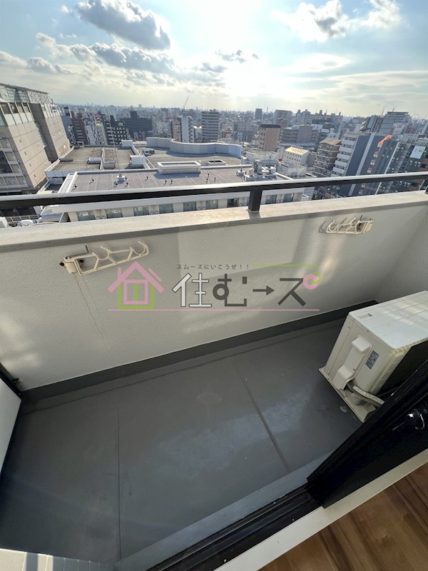 マンションタワーサイド ベランダ