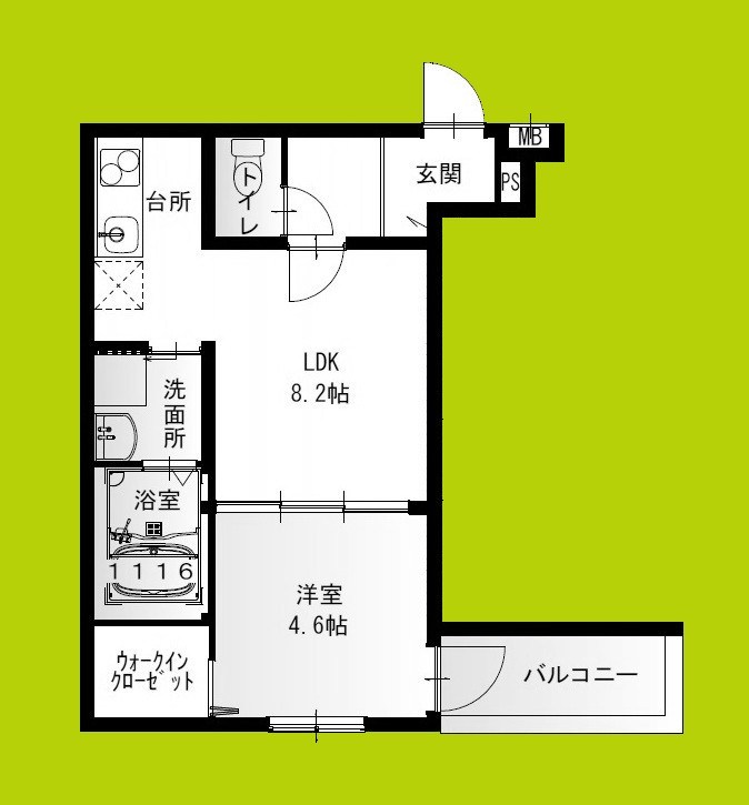 フジパレス出屋敷南Ⅱ番館 間取り