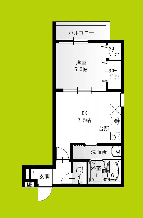 フジパレス出屋敷南Ⅱ番館 間取り